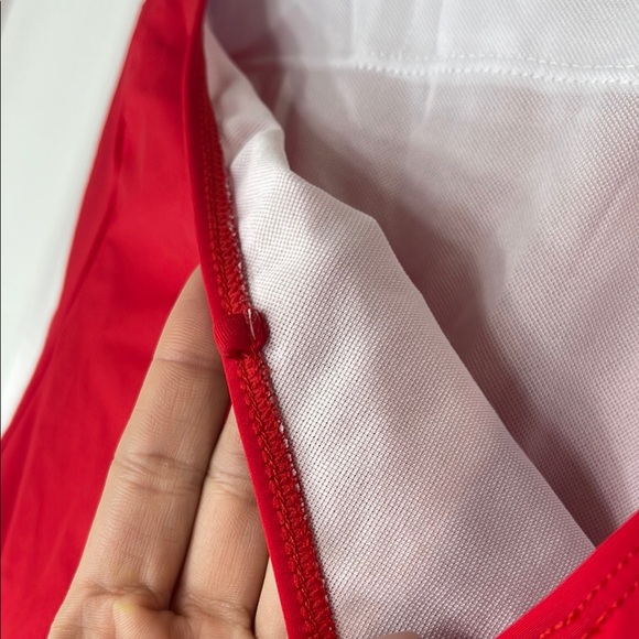 Red Strapless Ruffle Swimsuit - Picture 4 of 4